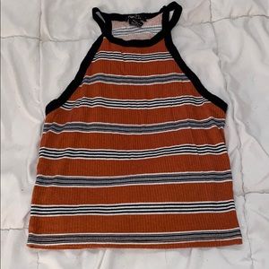 Rust Colored Striped Tank Top
